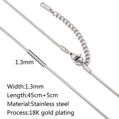 5pc 18K Gold Color PVD Plated Stainless Steel Cuba Cross O Ripple Twisted Chain Necklace Adjustable Chain DIY Necklace Wholesale