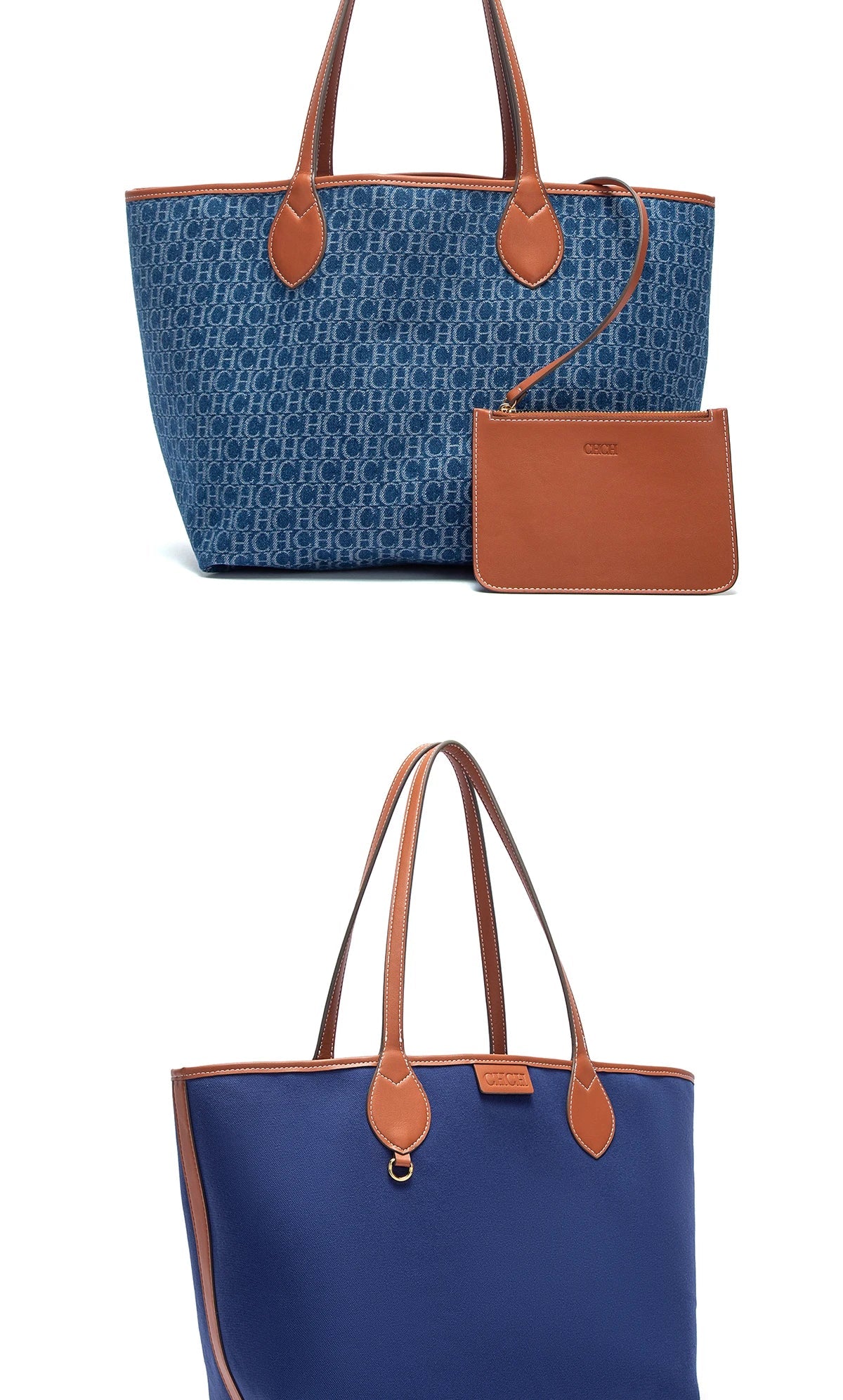 New Large Capacity Tote Bag Geometric Elegance Meets Dual-Tone Utility Versatile Double Sided Color Blocking Handbag