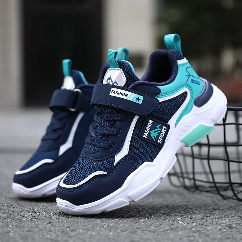 Kids Mesh Running Shoes Fashion Youngsters Teens Casual Walking Students Sneakers Breathable Soft Children Outdoor Sports Tennis