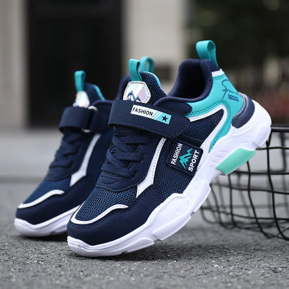 Kids Mesh Running Shoes Fashion Youngsters Teens Casual Walking Students Sneakers Breathable Soft Children Outdoor Sports Tennis