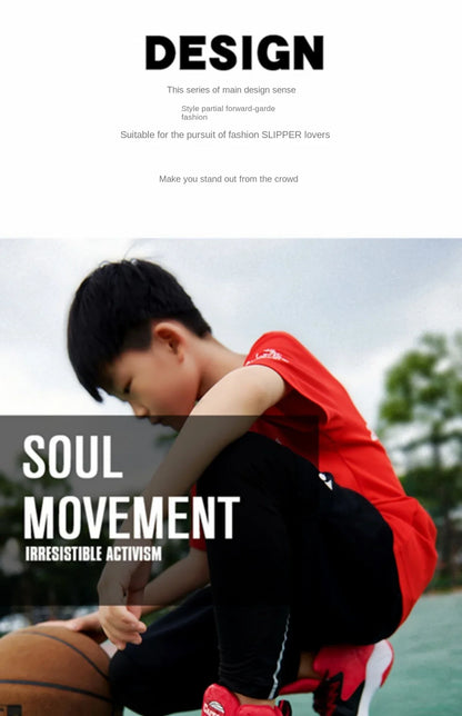 Children Sports Shoes Waterproof Low-top Sneakers Kids Basketball Shoes Boys Lace-up Non-slip Shoes for Running Durable Sneakers