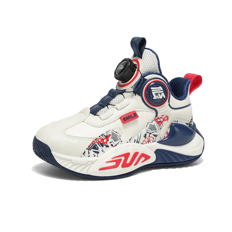 Children‘s Basketball Shoes Non-slip Breathable Basketball Training Sneakers Leather Boys Girls Athletic Shoes Kids Running Shoe