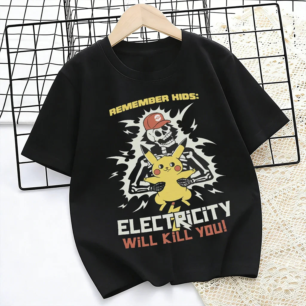Children's T-shirt Man Women Cotton Casual Short Sleeve Tee Parent-child Clothing 2026 Y2k Summer Fashion Streetwear