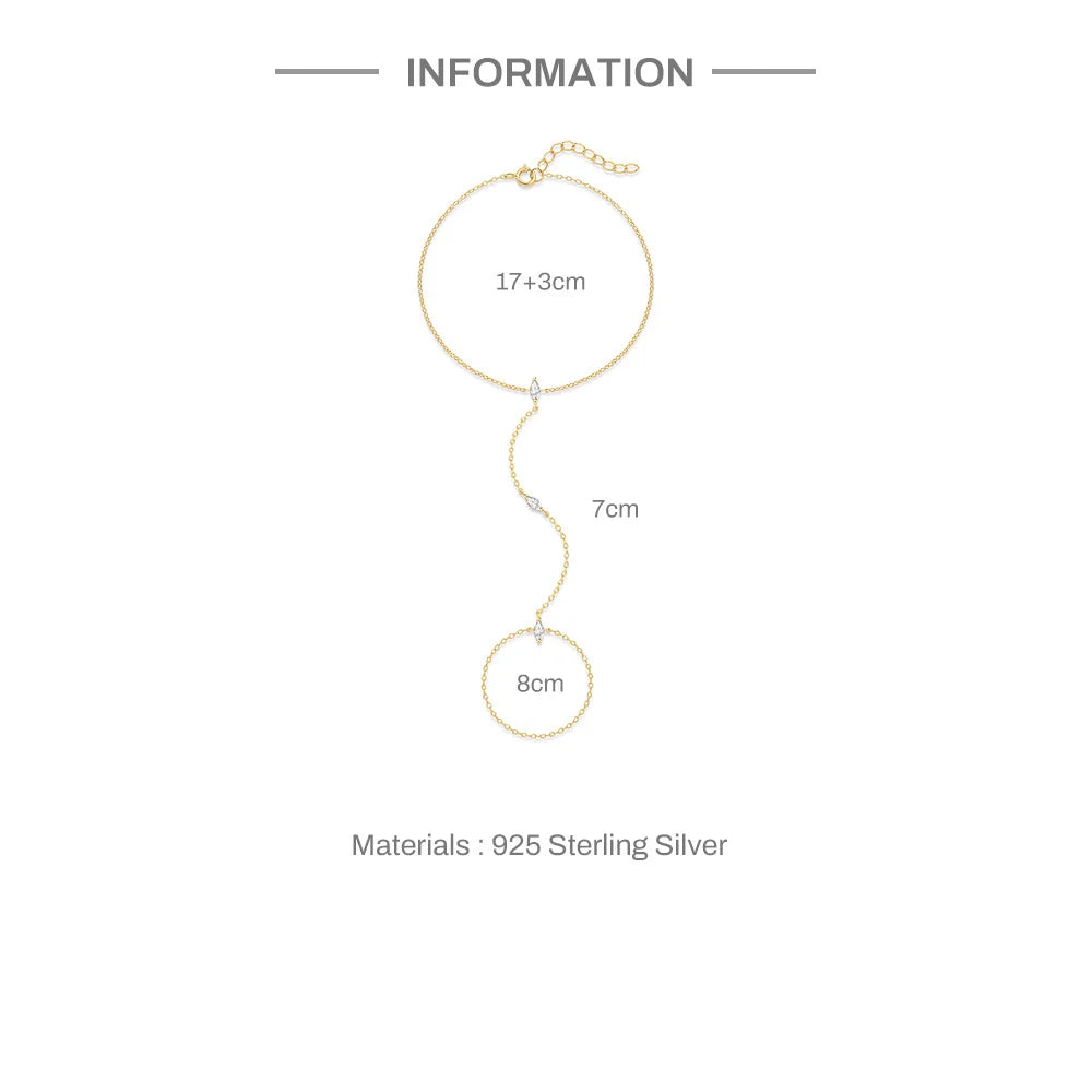 Marquise Cut Moissanite Bracelets for Women S925 Silver Lab diamonds Bracelets fashion Ring Chain Fine Jewelry Wholesale