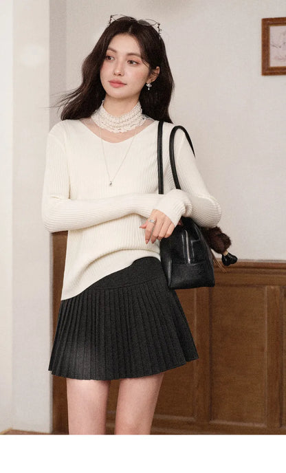 Gray Pleated Mini Skirt 2026 Spring New Elegant Women's Skirts Fashion Holiday Beach Party Female Clothing L60912