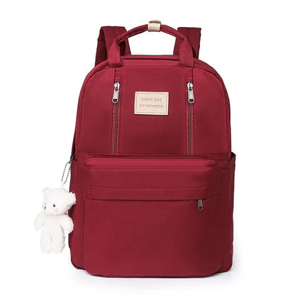 Solid Color Women Backpack High Quality Youth Waterproof Backpacks for Teenage Girls Female School Shoulder Bag Bagpack