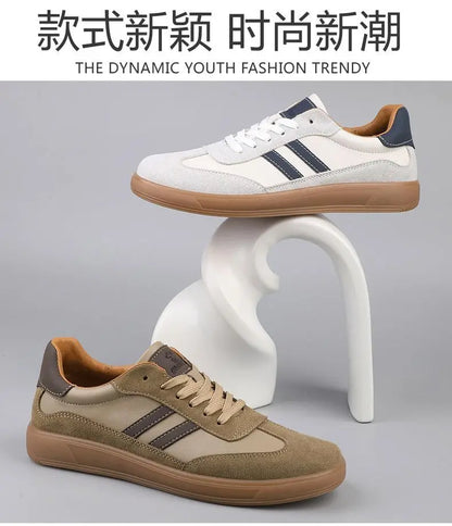 High Quality Leather Sneakers Men Trainers Classic Casual Sports Shoes Man Flat Sneakers Outdoor Non-slip Men's Skateboard Shoes