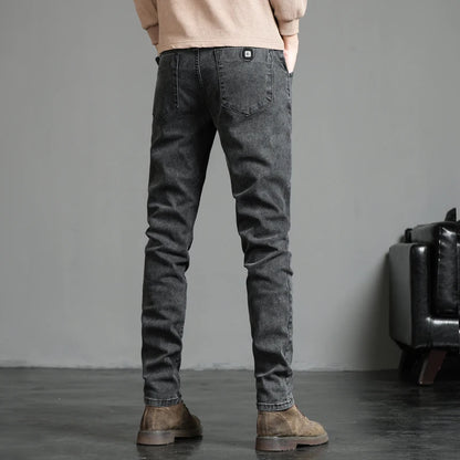 2026 Spring New Jeans Men's Slim Fit Straight Pants ClassicTrendy Retro Casual Long Pants Men's Korean Version Trousers