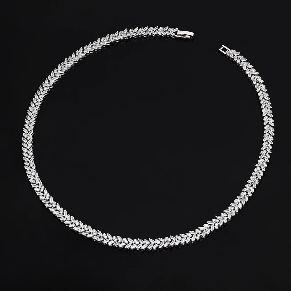 2025 New 4-piece Cubic Zirconia Wedding Jewelry Set Geometry Dubai Africa Luxury Bride Wedding Jewelry Set