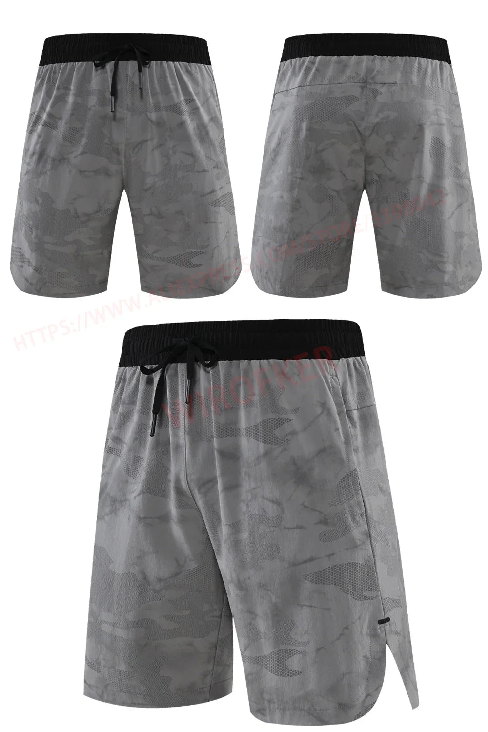 Men Fitness Shorts Quick Dry Sport Shirts Casual Beach Brand Short Camouflage