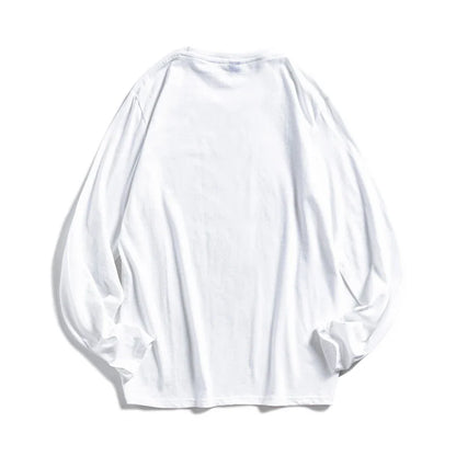 Women O-neck Long Sleeve T shirts Lady White Cotton Tops Female Soft Casual Tees Women's Black T-shirt