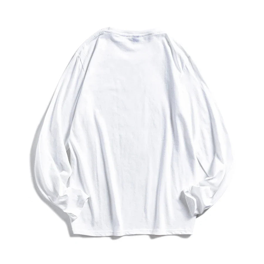 Women O-neck Long Sleeve T shirts Lady White Cotton Tops Female Soft Casual Tees Women's Black T-shirt