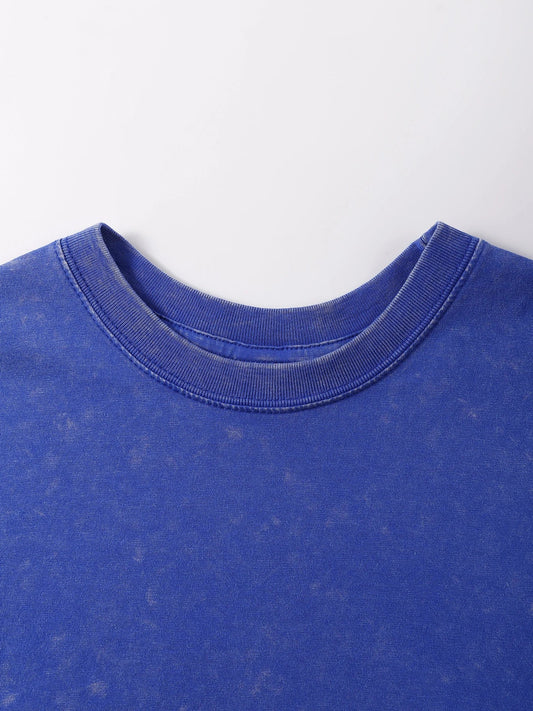 Usa Letter American Flag Printed Washed T-Shirt Men Summer Cotton T Shirts O-Neck Loose Clothes Colour Unisex Short Sleeve