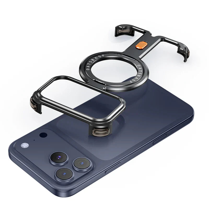 iPhone 17 Pro Max 17 Pro Phone Case Magnetic With 360°Rotation Stand Frameless Shell Magsafe Shockproof Protector Cover
