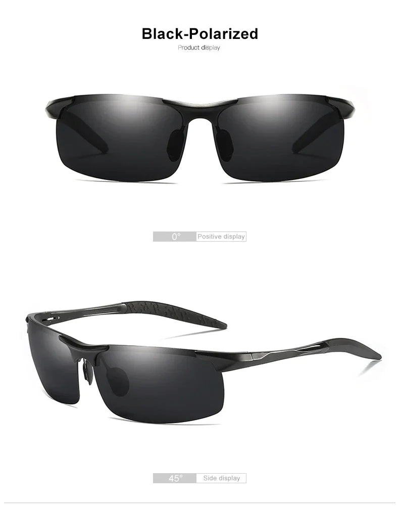 Aluminum Photochromic Sunglasses Men Polarized Day Night Driving Chameleon Glasses Anti-Glare Change Color Sun Glasses UV