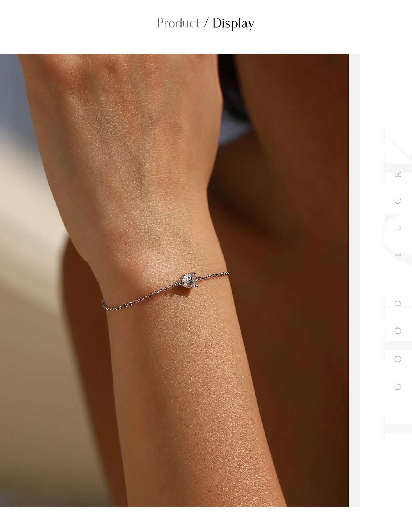 D Color Moissanite 925 Sterling Silver Luxury Lab Diamond Water Drop Link Chain Bracelet For Women Wedding Fine Jewelry