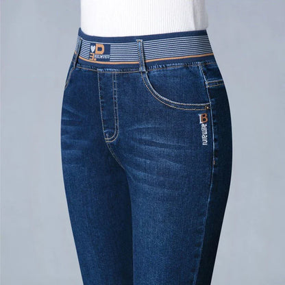 Women Casual Elastic High Waist Skinny Denim Pants