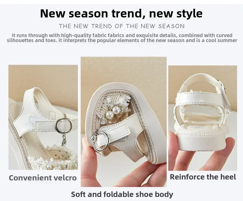 Girls' sandals Summer children's non-slip soft-soled princess beach shoes Fashion sandals for little girls