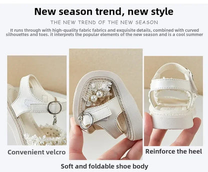 Girls' sandals Summer children's non-slip soft-soled princess beach shoes Fashion sandals for little girls