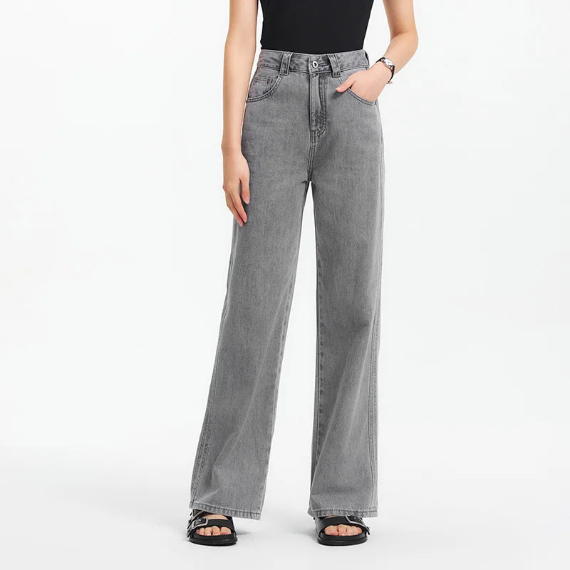 Semir Jeans Women Cool Feeling Wide Leg 2025 New Summer Leg-Lengthening Floor-Length Pants Trendy for Fashionable Style