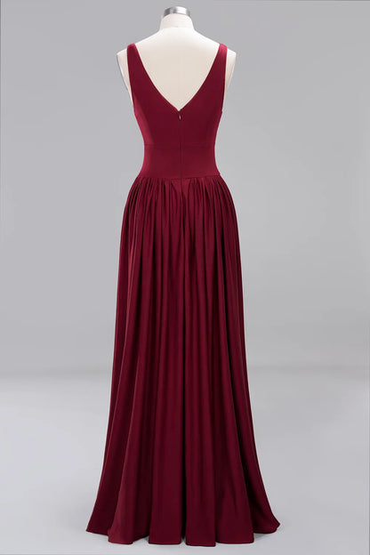 Women Evening Dresses 2025 Sister Group Sexy Split V Neck Backless Sleeveless Formal Wedding Party Prom Gowns Bridesmaid Vestido