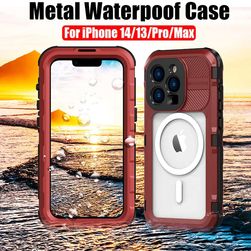 Bluetooth 30 Meter Deep Waterproof Case For iPhone 17 Air 16 15 14 13 12 Pro Max 11 Samsung Galaxy S25 S24 S23 S22 Ultra Note 20