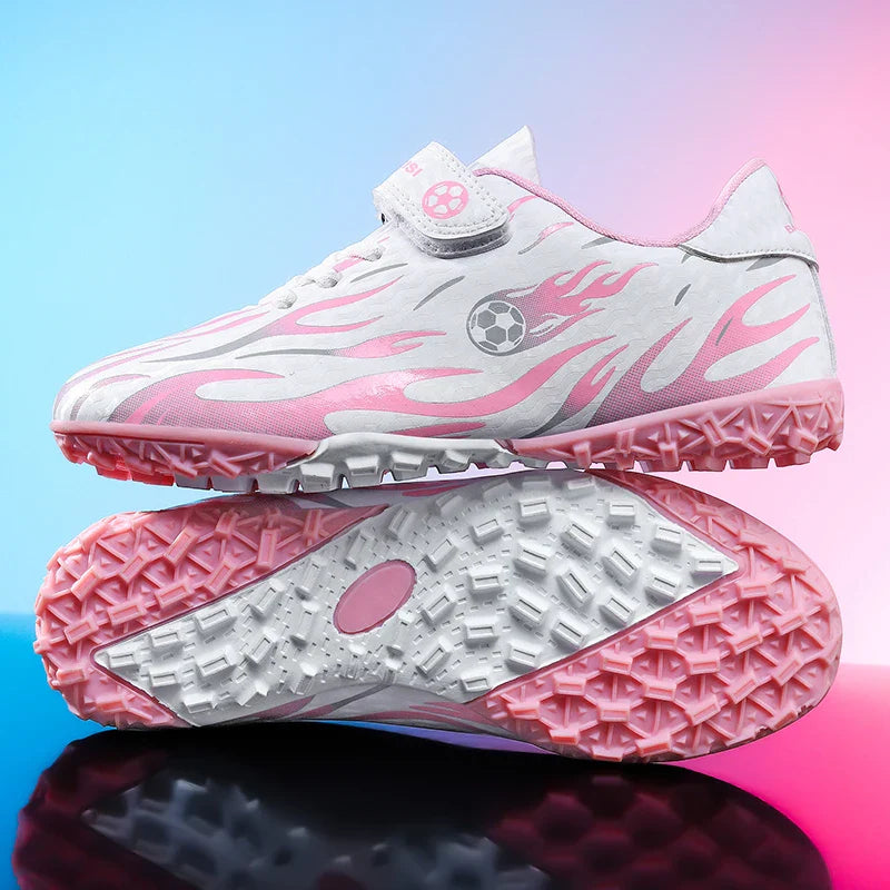 New Kids Soccer Cleats Youth Football Shoes TF Training Sneakers Boys Girls Non-Slip Breathable Lightweight Sport Boots 29-39