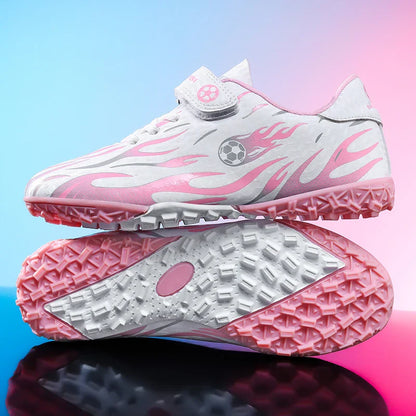 New Kids Soccer Cleats Youth Football Shoes TF Training Sneakers Boys Girls Non-Slip Breathable Lightweight Sport Boots 29-39