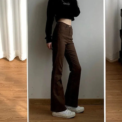 Women's Jeans Wide Leg High-waisted Straight Leg Pants