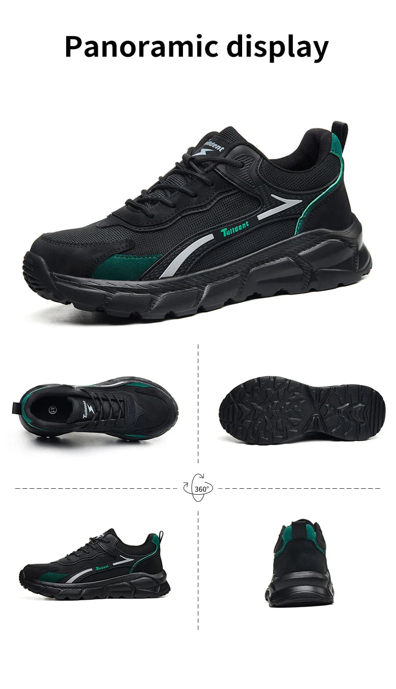 New safety shoes, puncture resistant work shoes, fashionable safety shoes, men's protective shoes, work boots