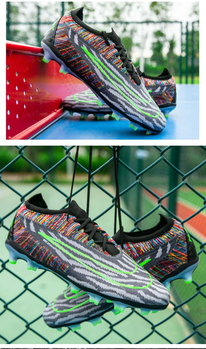 Men Training Football Boots Non-Slip Soccer Shoes Outdoor Cleats Futsal Breathable Sneakers Unisex Comfortable FG/TF Ultralight