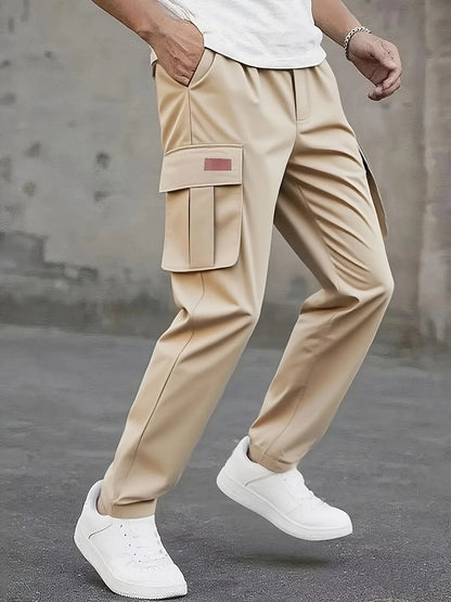 American style high street multi pocket workwear pants for men's new trendy loose straight leg versatile casual long pants