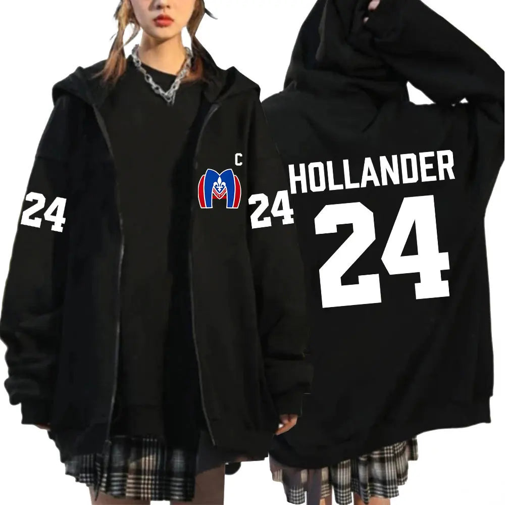 Heated Rivalry Shane Hollander‌ Ilya Rozanov Hollanov 24 81 Merch Zipper Hoodies Men Women Zip Up Sweatshirts Long Sleeve Jacket