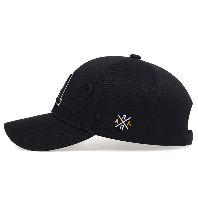 Unisex  A Letter Embroidery Baseball Cap Spring and Autumn Snapback Hat Adjustable Casual Cap Sunscreen Hat
