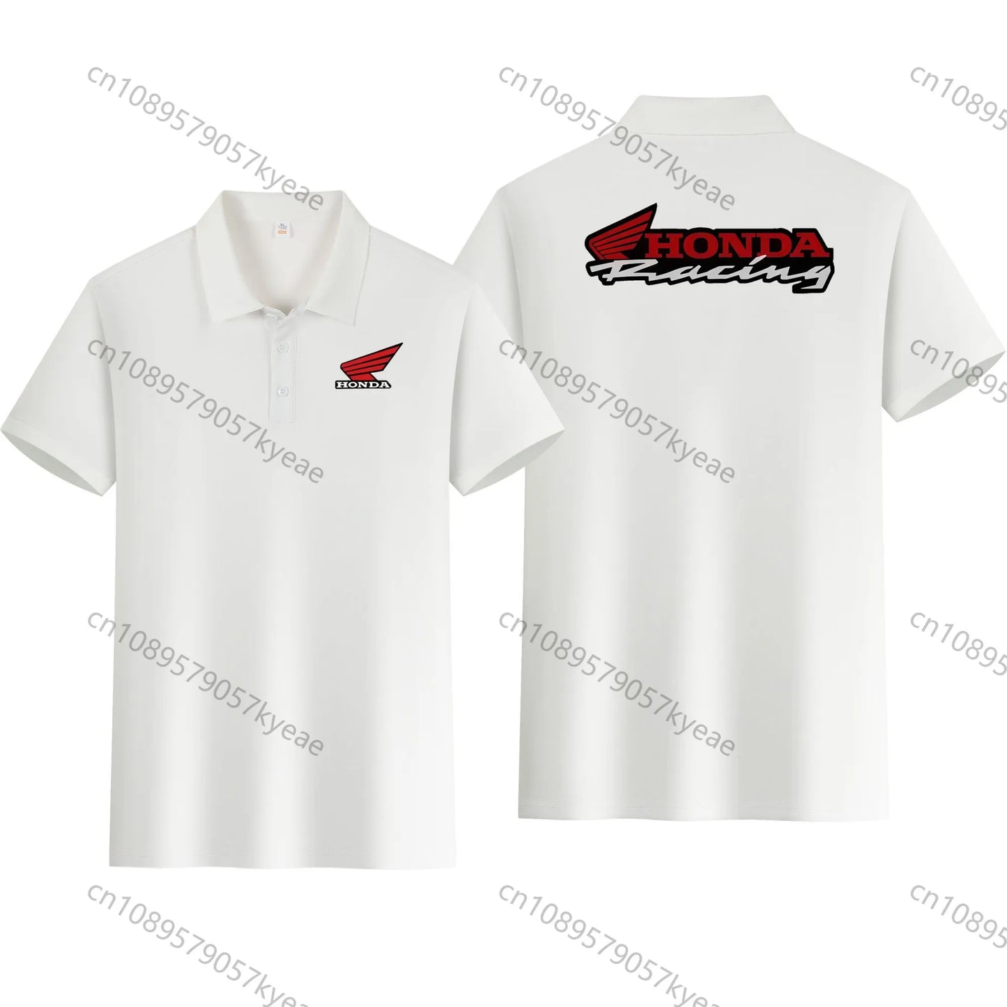 2026 Summer New Men's Racing Wing Logo Polo Shirt Casual Short Sleeve Collared Top Breathable Motorcycle T-Shirt