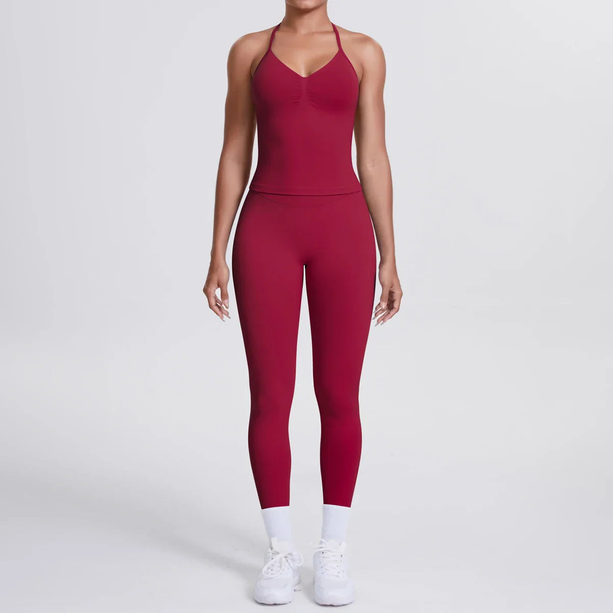 2 Piece Yoga Clothes Women Tracksuit Athletic Wear Pilates Fitness Suit Gym Workout Push Up Clothes Sports Bra Leggings Suit