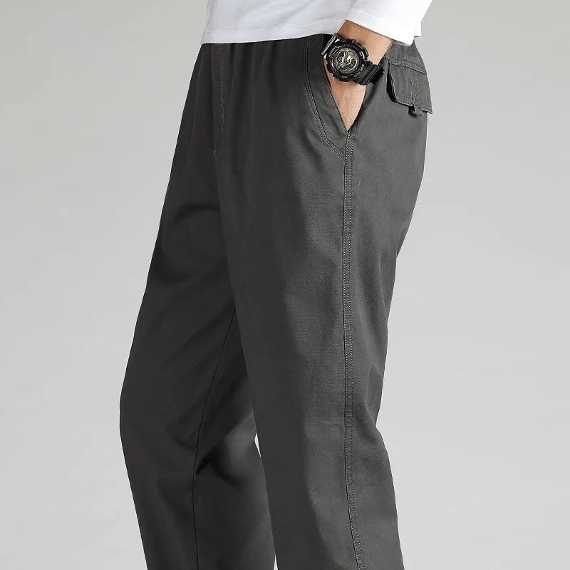 Explosions men's overalls casual pants cotton loose summer thin fashion long pants men's pants.