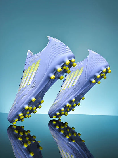 Soccer Cleats for Men Women Breathable Cushioned Insole Anti-Slip Football Shoes for AG/TF Outdoor Sports Boots
