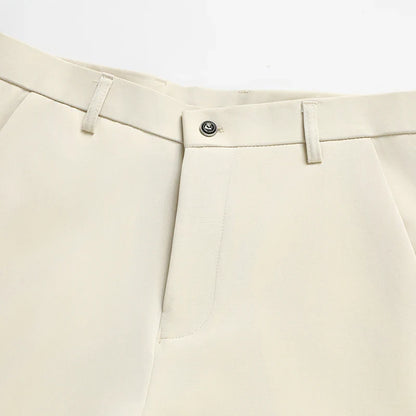 29-42 Men's Summer Pants Thin Straight Stretch Casual Pants with No Trace No Ironing Fabric Silky and Cool Feeling