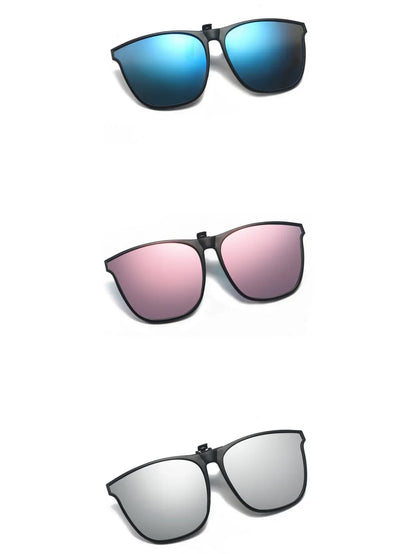 New PC Clip Sunglasses for Outdoor Fishing and Driving. Clip Sunglasses for Day and Night Use.