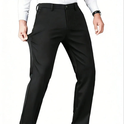 Men's 2-Pack Slim Fit Stretch Dress Pants, Navy Blue Business Casual Trousers for Office & Daily Wear