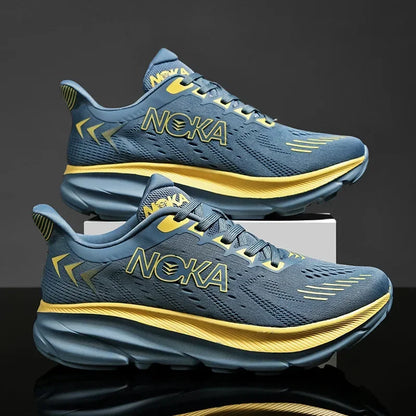 Men's Running Shoes Jogging Breathable Mesh Cushioning Non-Slip Outdoor Luxury shoes Couple Trainer Race Sneakers Off-road Shoes