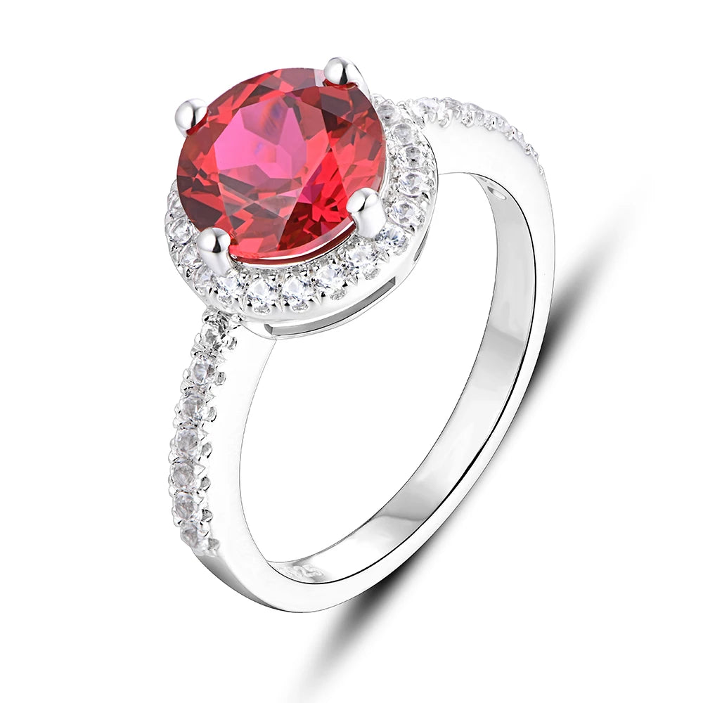 Silver Ring Women Fashion 2.3 Carats Created Diaspore S925  Wedding Band Color Change Stone