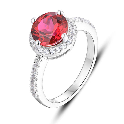 Silver Ring Women Fashion 2.3 Carats Created Diaspore S925  Wedding Band Color Change Stone