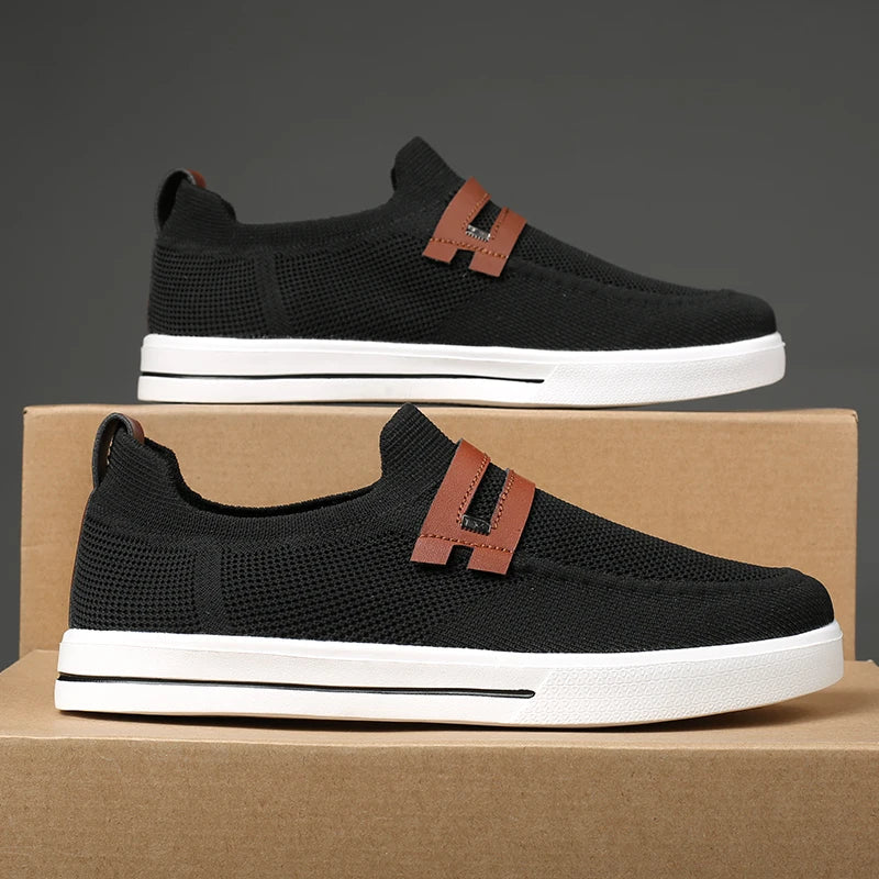 New Fashion Men Casual Shoes Lightweight Breathable Outdoor Walking Sports Shoes Driving Shoes Men Flat Canvas Shoes Large Size