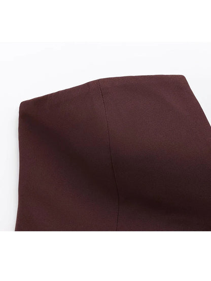 Spring Summer Women Strapless Crop 2025 Tops Basic Sleeveless Office Lady Tops Trend Street Classic Solid Tube Tops