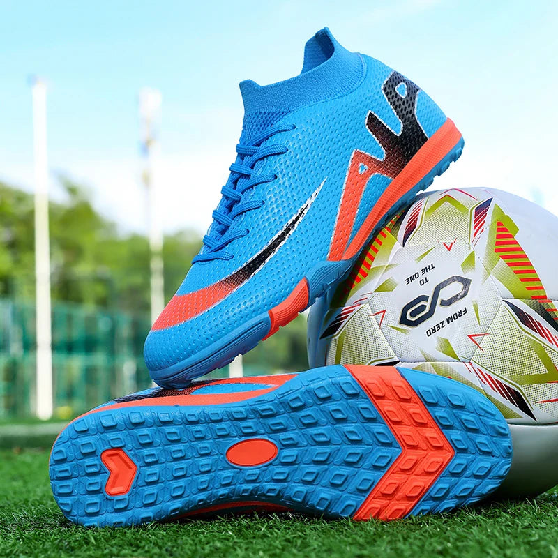 New Men Soccer Shoes Futsal Grass Cleats High-top Football Boots Non-Slip Sneakers High-quality Match Indoor Hot-selling Outdoor