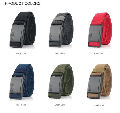 2026 New Fashion Nylon Belt  Magnetic Buckle Adjustable Belts For Men Elastic Belts High Quality Wear-resistant Training Belt