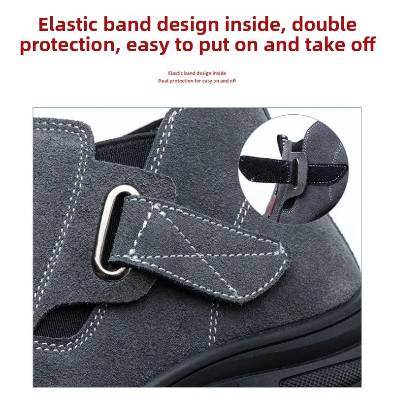 Labor protection shoes with steel toe caps, anti smashing and anti stabbing welding shoes, anti slip and wear-resistant shoes