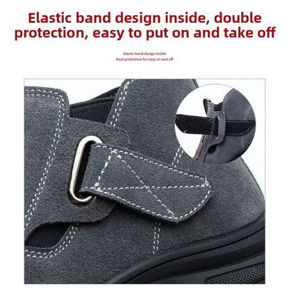 Labor protection shoes with steel toe caps, anti smashing and anti stabbing welding shoes, anti slip and wear-resistant shoes